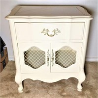 French Provincial Night Stand with Marble
