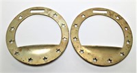 Brass Stirrups with Star Cut Outs