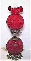 Ruby Glass Electric Lamp
