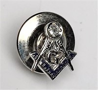 10K White Gold Shriners Service Pin