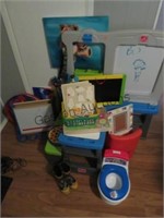 ASSORTED TODDLER TOYS: DESK AND CHAIR