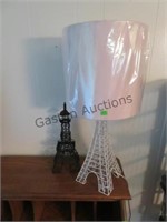 EIFFEL TOWER DESK LAMP AND STATUETTE