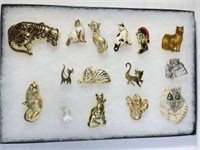 Assorted Cat Broaches Collection