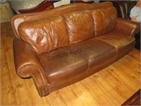 LEATHER COUCH 93"X31"