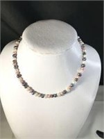 Semi Precious Stone Necklace 15 in