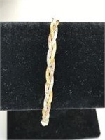 Sterling Silver Tri-Color Bracelet