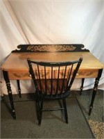 Hitchcock Desk  and chair 30T x 42L x 20D