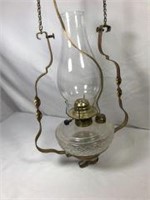 Victorian Converted Ceiling Oil Lamp
