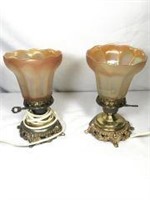 Victorian Torchiere Style Desk Lamps 8in tall