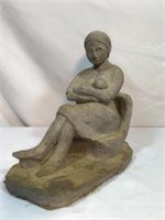 HandCarved Stone Mother and Child