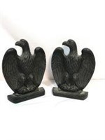 Cast Iron Eagle Bookends 7in tall