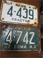 1957 & 1960 TRACTOR LICENCE PLATES