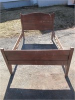 NEAT VINTAGE WOODEN BED 51X42 INCHES