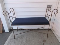 CHIC WROUGHT METAL SLEIGH BENCH 48X15X33 INCHES