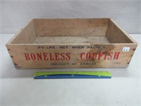 NEAT WOODEN CODFISH CRATE