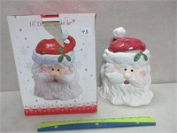 CUTE SANTA COOKIE JAR - NOTE SMALL CHIP ON
