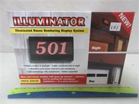 ILLUMINATED HOUSE NUMBERING DISPLAY SYSTEM