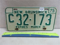 1975 NB LICENSE PLATE