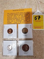 Proof Set of Penny, Nickel, Dime & Quarters