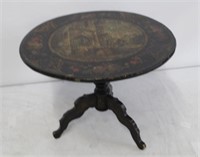 Hand Painted Oriental Table - 27" x 21"