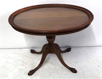 Oval Glass Top Table - 26" x 18" x 19"