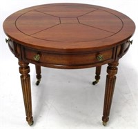 Henredon Cherry Drum Table - 34" x 28 1/2"