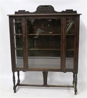 Vintage Carved China Cabinet - 47" x 16" x 61"
