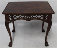 Chippendale Table w/ Carved Band
