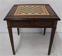 Mahogany 4-Drawer Inlaid Game Table