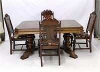 Vintage Dining Table w/ 4 Chairs