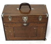 Original finish oak machinist chest