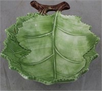 Majolica Leaf Bowl - 7" x 7 1/2"