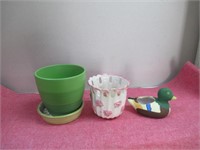 Small Flower Pots & duck Planter
