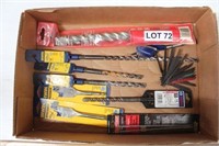 Saw Blades, (7) Drill Bits, (1) Masonry Drill Bit