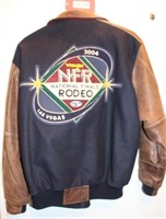 2004 NFR Jacket, Worn some, Size L, Black Wool