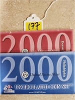 2000 US Mint UC Coin Sets - D&P Marks