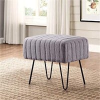 Like New Home Soft Things Super Mink Ottoman Bench