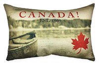 New Canada Canoe Oblong Throw Pillow