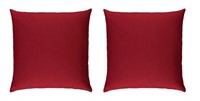 New Set Of 2 Suede 20-Inch Square Throw Pillow In