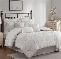 New Emme 10-Piece King Comforter Set In Stone