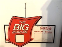 Vintage Coke cardboard sign