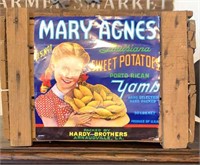 Mary Agnes Sweet Potatoe Advertising box