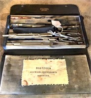 Vintage set of Dietzgen Drawing instruments