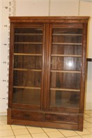 Glass Front Bookcase Cabinet