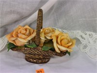 porcelain basket of roses