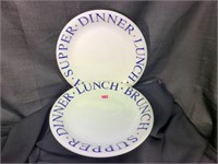 2 serving platters/plates