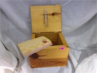wood recipe box & cards