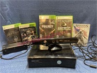 XBox 360 & (5) games (no controllers)