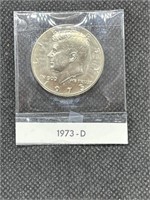 Rare 1973 D Kennedy Half Dollar MS+ High Grade