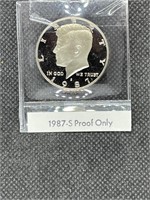 1987 S PROOF Kennedy Half Dollar PF69 High Grade